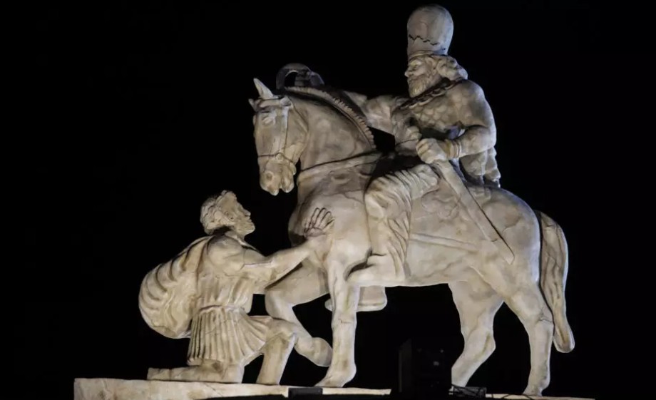 Iran unveils monument to ancient victory in show of post-war defiance