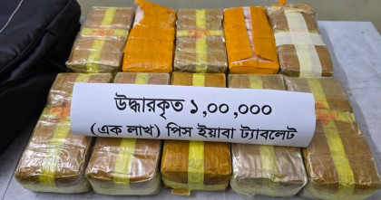 100,000 yaba pills recovered from private car in Ctg