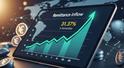Remittance inflow increases by 31.37pc in November