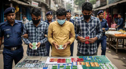 Three held with yaba in city