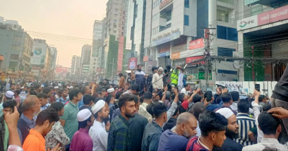July Oikya closes Rampura-Badda road over attack on Osman Hadi