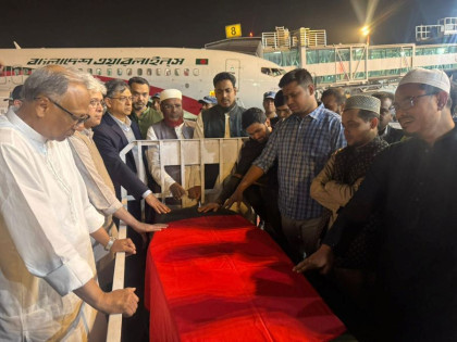 Osman Hadi’s body arrived in Dhaka