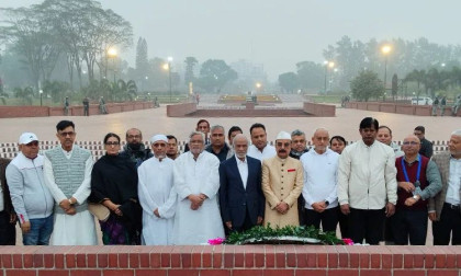 BNP leaders pay tribute at National Martyrs’ Memorial on behalf of Tarique Rahman