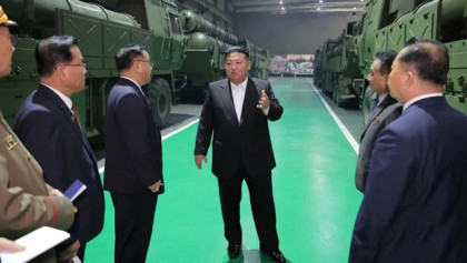 North Korea’s Kim touts new rocket launchers that could target South
