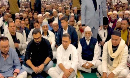 Tarique Rahman prays Jummah at Navy Headquarters Mosque