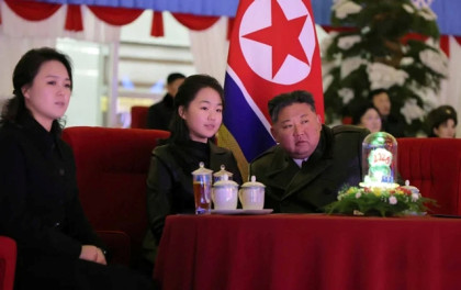 North Korean leader’s daughter in first visit to symbolic mausoleum