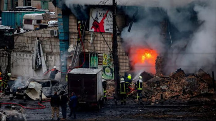 Russian strikes leave nearly half of Kyiv without heat or power