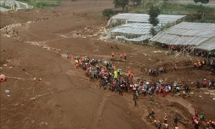 Indonesia landslide death toll climbs to 34 as search continues for missing villagers