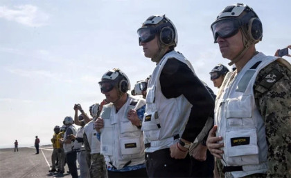US aircraft carrier visit by Trump’s lead Iran negotiators