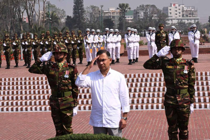 PM Tarique Rahman pays tribute at National Memorial in Savar