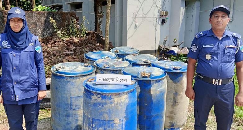 1,360 litres of illegally stored diesel recovered from Lakshmipur canal 