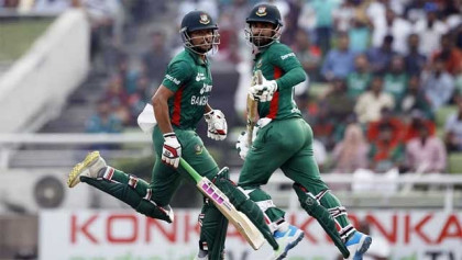 Shanto's century and Litton's fifty lift Bangladesh to 265