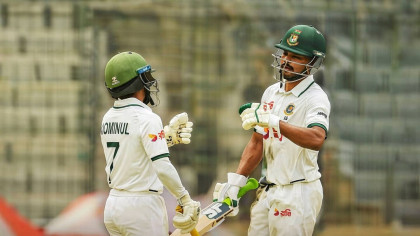 Twin fifties from Shanto, Mominul put Bangladesh ahead in Mirpur
