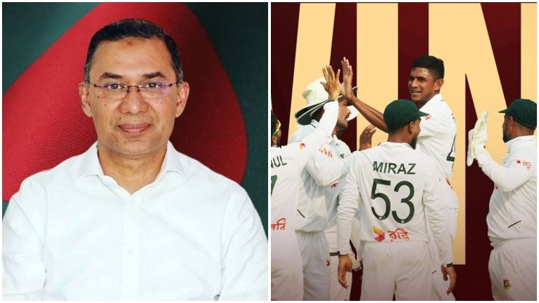 PM congratulates BD Cricket Team on first home Test win against Pakistan