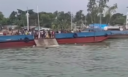 Passengers disembark moments before bus falls into Padma
