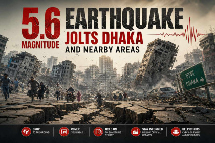 5.6 magnitude earthquake jolts Dhaka and nearby areas