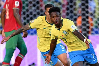 Vinicius saves Brazil in tense world cup opener against Morocco