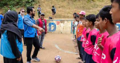 Tahsan Khan meets Rohingya youth in Cox's Bazar
