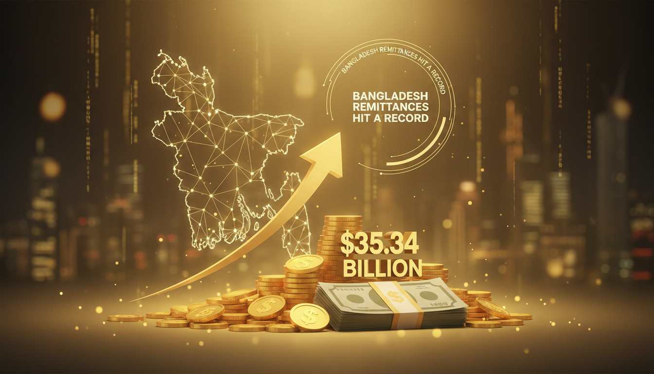 Bangladesh remittances hit a record $35.34 billion