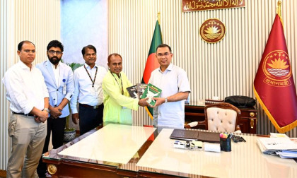 PM reveals cover of three-volume book on Ziaur Rahman