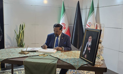 Speaker offers tribute to Iran’s late supreme leader at state funeral