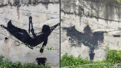 Mysterious HOBEKI street art erased from Sikkim