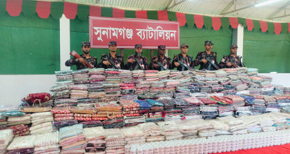 সুনামগঞ্জে কোটি টাকার অবৈধ ভারতীয় পণ্য জব্দ