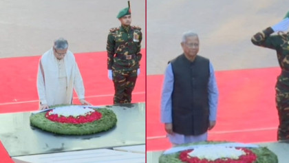 শহীদ বুদ্ধিজীবী স্মৃতিসৌধে রাষ্ট্রপতি-প্রধান উপদেষ্টার শ্রদ্ধা
