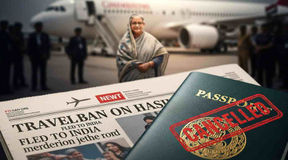 শেখ হাসিনাসহ ১৭ জনের দেশত্যাগে নিষেধাজ্ঞা