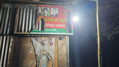 বাউফলে বিএনপি কার্যালয়ে অগ্নিসংযোগ