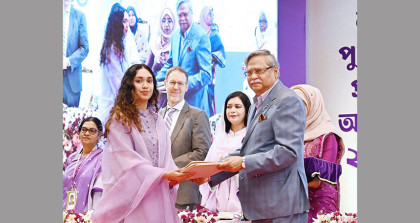 খালেদা জিয়ার পক্ষে সম্মাননা গ্রহণ করেন জাইমা রহমান