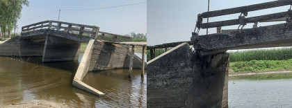 জলঢাকায় হেলে পড়া সেতুটি ৮ বছরেও মেরামত হয়নি