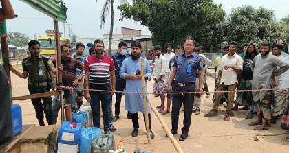 পোরশায় তেল কম দেওয়ায় ফিলিং স্টেশনকে জরিমানা