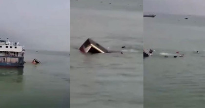দৌলতদিয়া ঘাটে ফের বাসডুবি