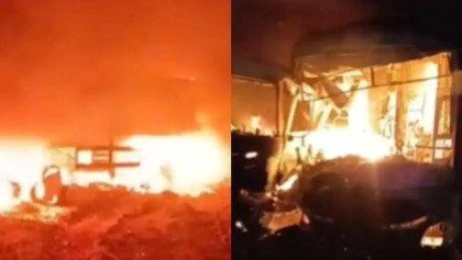 রাজস্থানে বাস-ট্রেইলার সংঘর্ষে আগুন, প্রাণ গেল ৭ জনের