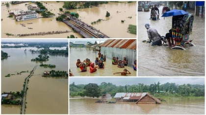 ৭ জেলায় বন্যা ও পাহাড়ধসে মৃত্যু বেড়ে ৫১, পানিবন্দি লাখো পরিবার